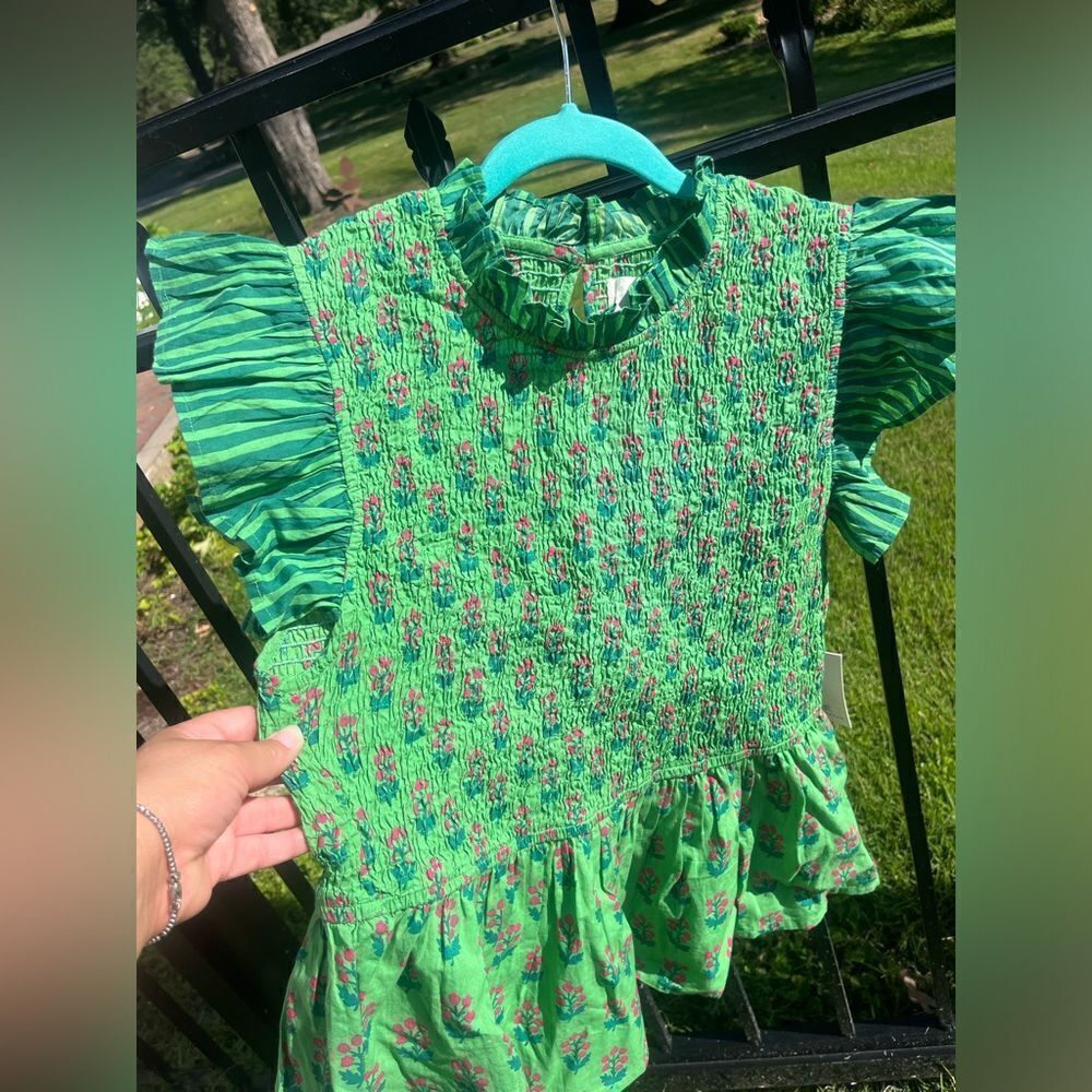 Printfresh In Bloom High Priority Blouse in Clover Green NWT - Picture 15 of 16